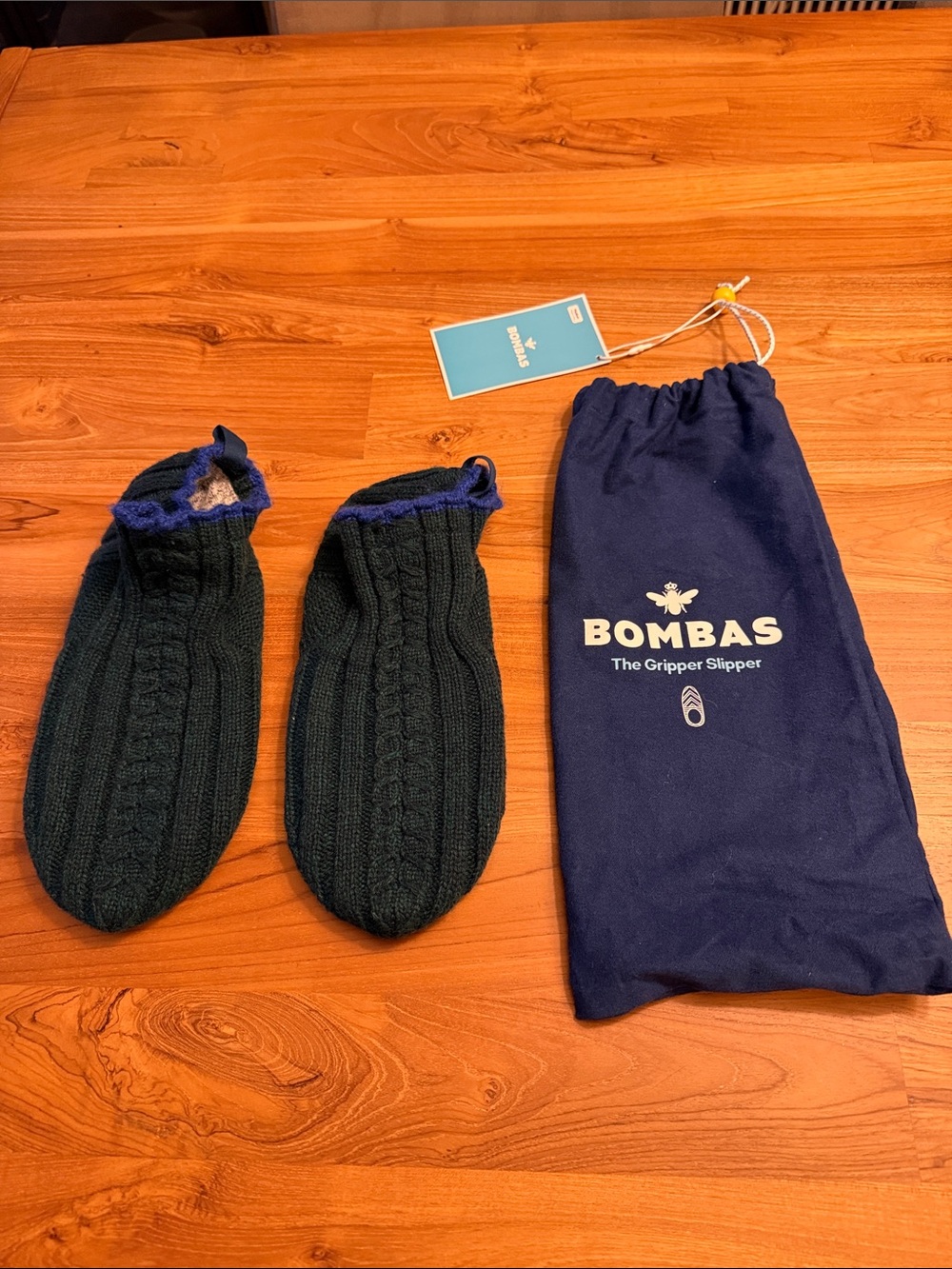 Bombas Men's Dark Green Gripper Slipper Socks